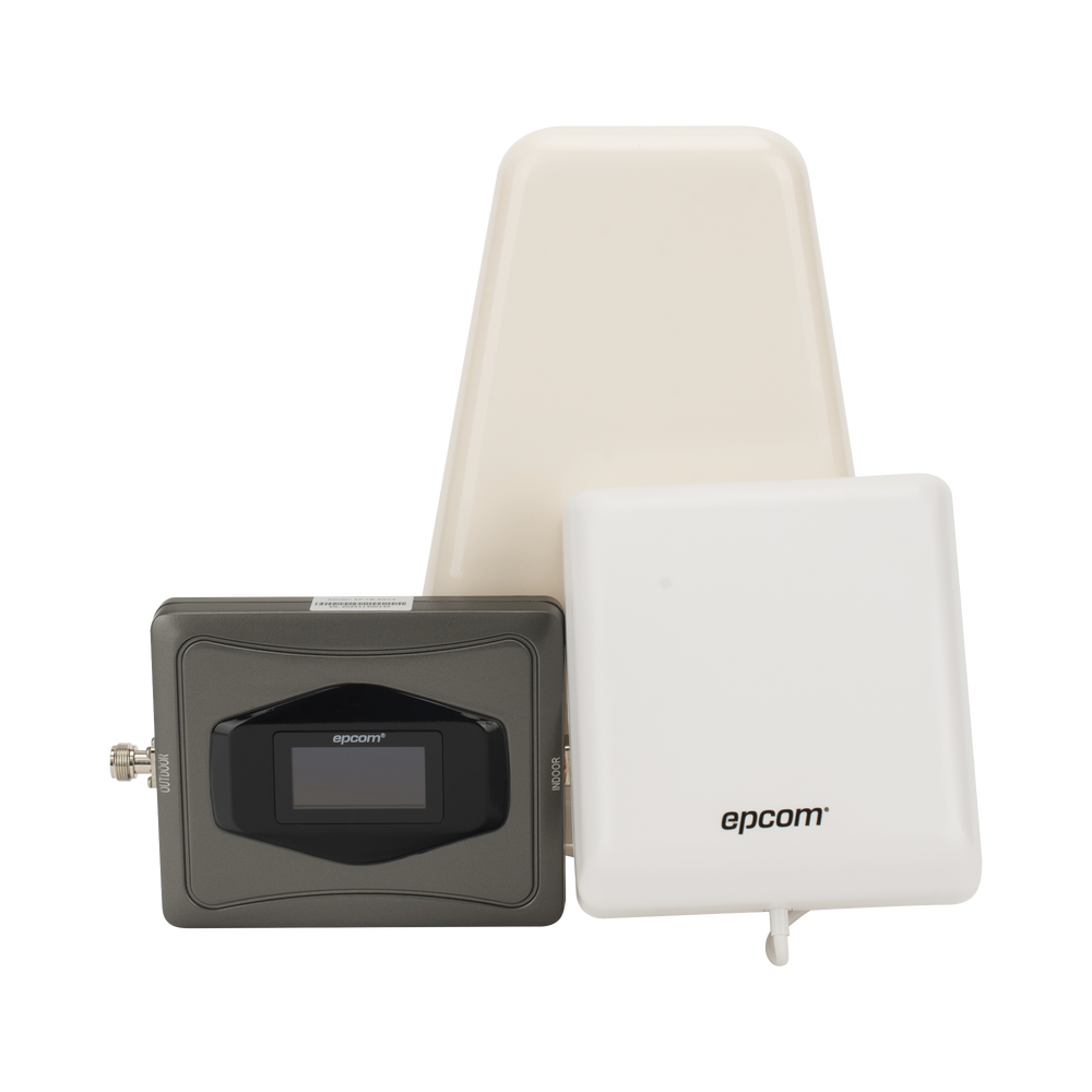 Kit Amplificador de Señal Celular 4G / Mejora las llamadas convencionales y VoLTE / Soporta los datos de las tecnologías 2G, 3G y 4G de TELCEL, AT&T y MOVISTAR / Cubre hasta 600 m2.