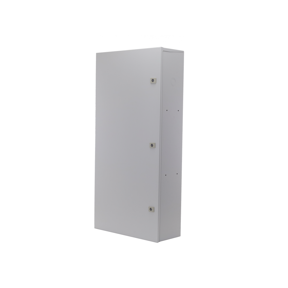Gabinete para instalación de 3 Baterías , Fabricado en Lámina Galvanizada, Accesorios para poste (No incluidos) - Imagen 2