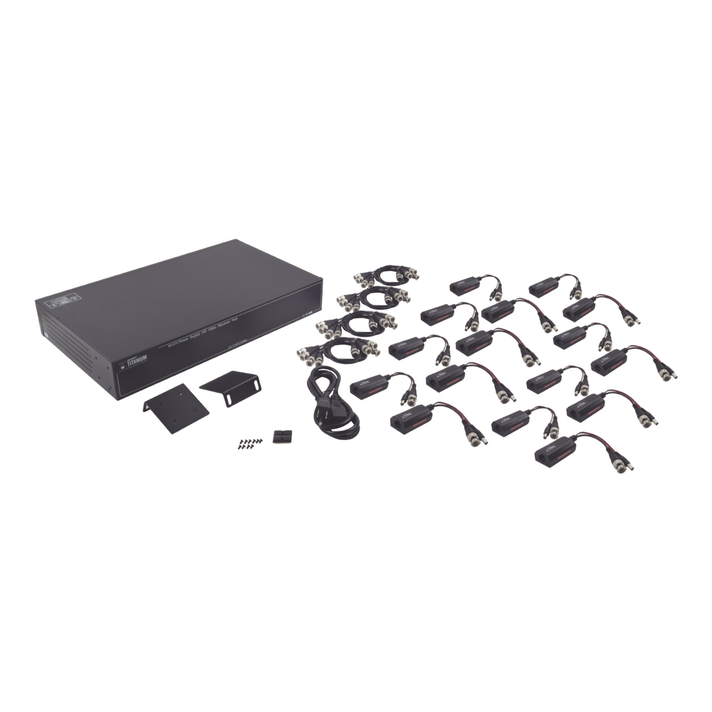 Kit de TRANSCEPTOR ACTIVO DE 16 Canales / VIDEO+PODER en un solo Cable UTP / 150m en 4K, 200m en 5 MP/ Envía 36 Vcc y recibe 12 Vcc / TODO INCLUIDO PARA RACK / Compatible con cámaras HD-TVI/CVI/AHD/CVBS / Instalación Limpia - Imagen 4