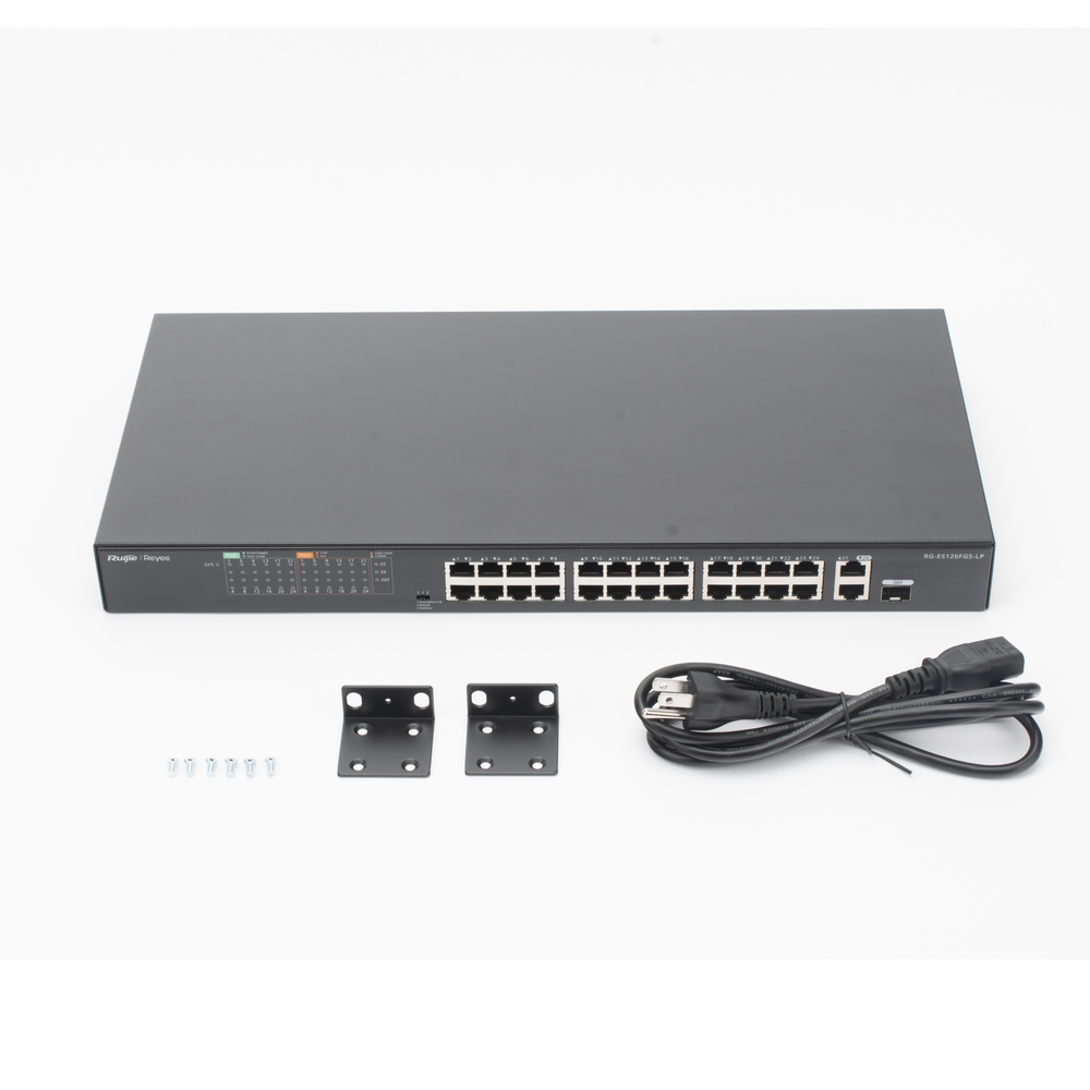 Switch PoE+ no Administrable, hasta 180 Watts Ideal para CCTV, 24 Puertos 10/100 PoE+, 2 Uplinks Gigabit (1 SFP COMBO) - Imagen 5