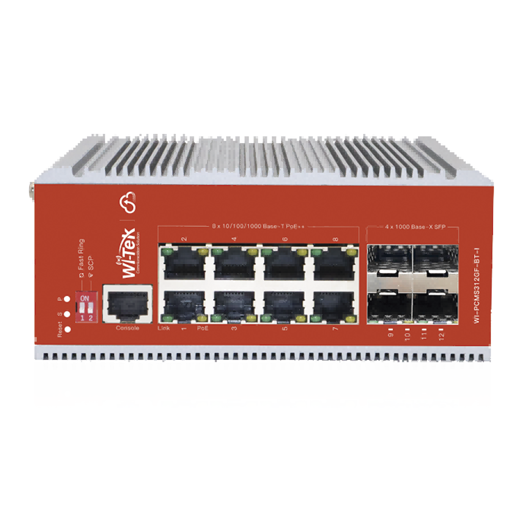 Switch L2+ PoE Industrial / Administración Cloud-Web-CLI / 8 Puertos PoE af/at/bt 100/1000 Mbps / 4 Puertos SFP Gigabit / Presupuesto PoE 460 W / Protocolo ERPS (redundancia enlaces) - Imagen 2