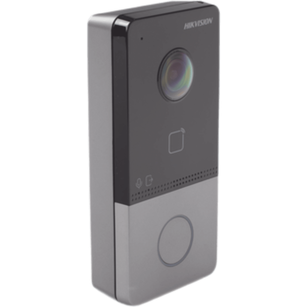 Kit de Videoportero IP + Switch PoE Estándar con llamada a App de Smartphone (HikConnect) / Apertura con tarjeta MIFARE / Frente de calle IP65 / Soporta 1 Departamento - Imagen 2