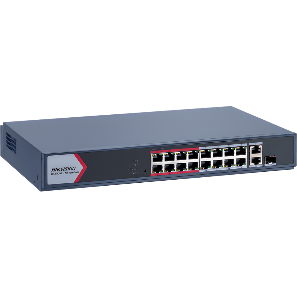 Switch PoE+ / Monitoreable / 16 Puertos 10/100 Mbps PoE+ / 2 Puertos 1000 Mbps Uplink / 1 Puerto SFP Uplink / Modo Extendido hasta 300 Metros / 130 W - Imagen 2