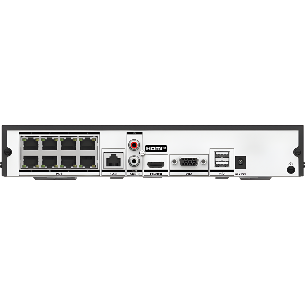 NVR 8 Megapixel (4K) (Compatible con Cámaras ACUSENSE) / 8 canales IP / 8 Puertos PoE+ / 1 Bahía de Disco Duro / Salida de Vídeo en 4K / 300 Metros PoE Modo Extendido - Imagen 4