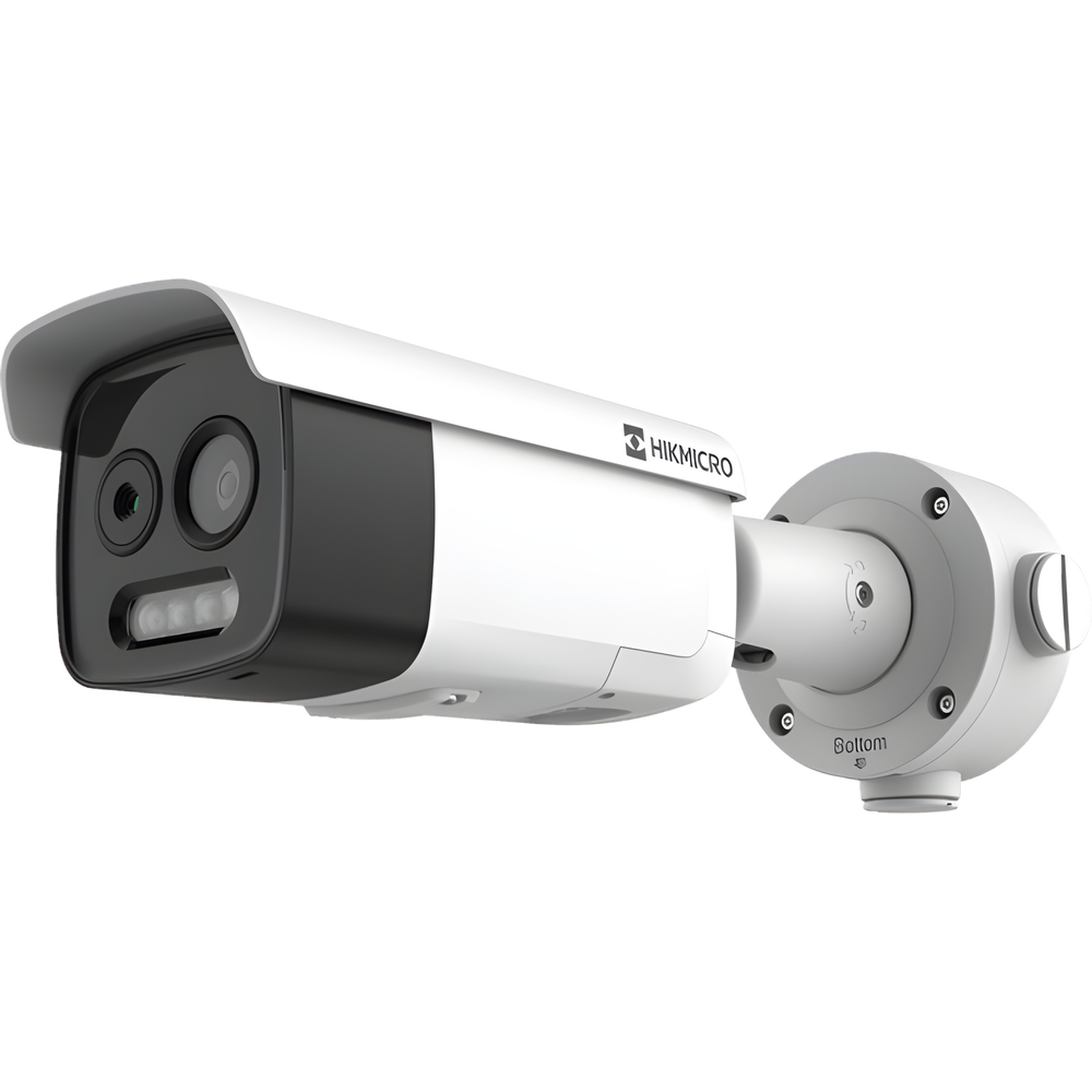 (HIKMICRO) Bala IP Bi-Espectral / Térmica (256 X 192 / 9.7 mm) + Óptica (5 MP / 12.4 mm) / IA GUANLAN / Rango: -20°C a 150°C / 8°C Margen / Detección de Fuego y Humo / Alarma Visual y Audible / Dual Light / PoE / IP67 / IK - Imagen 3