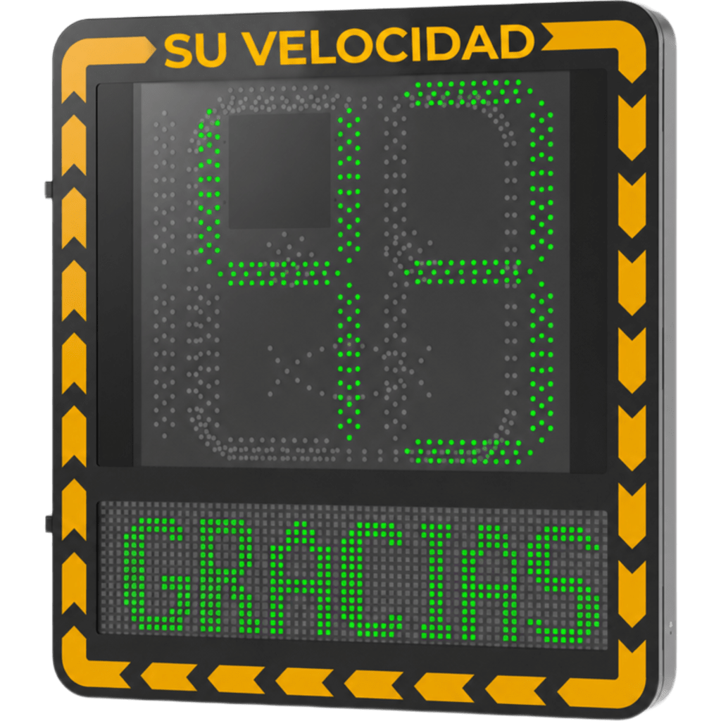 Radar Medidor de Velocidad / Pantalla LED / Detección en Tiempo Real / Rango de Detección de 100 Mts / Hasta 32 Objetivos Detectados / IP66 / Ethernet - Imagen 4