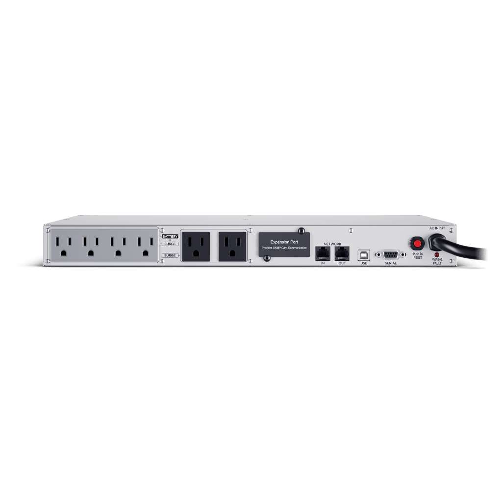 UPS de 1000 VA/600 W, Topología Línea Interactiva, Entrada 120 Vca NEMA 5-15P, Tipo Rack 1 UR, Con 6 Tomas NEMA 5-15R - Imagen 3
