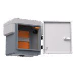 Gabinete de Acero Ventilado para Exterior 250 x 250 x 180 mm con Rieles DIN y 4 Placas Laterales para Montaje de Equipos por Fuera - Imagen 3