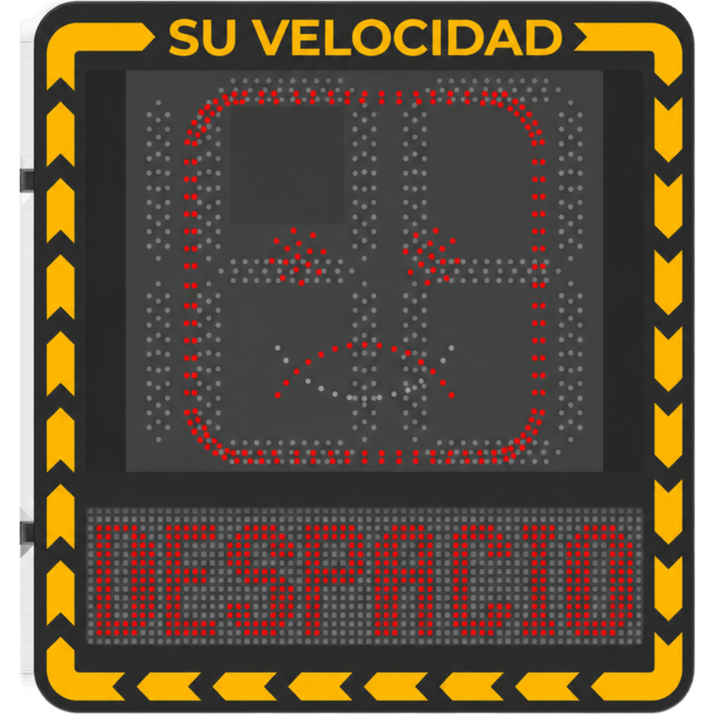 Radar Medidor de Velocidad / Pantalla LED / Detección en Tiempo Real / Rango de Detección de 100 Mts / Hasta 32 Objetivos Detectados / IP66 / Ethernet - Imagen 6