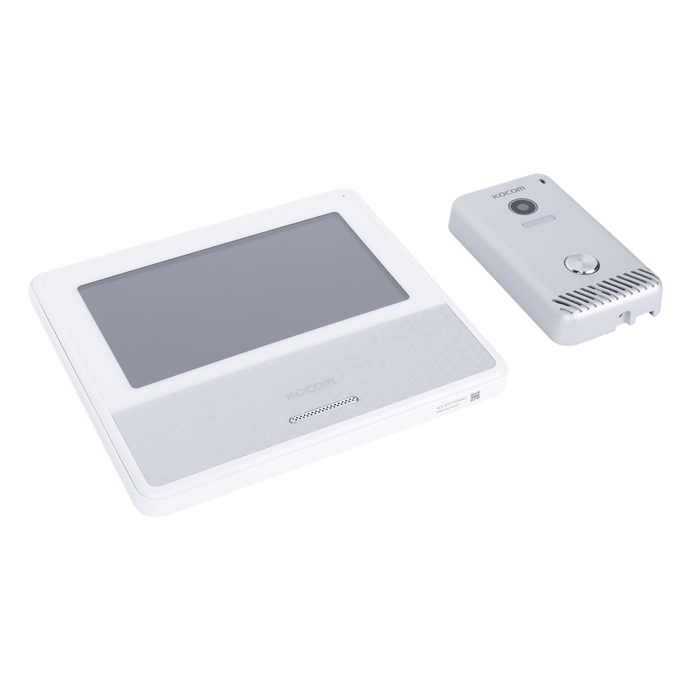 KIT DE VIDEOPORTERO IP COLOR BLANCO / Apertura con app / Súper elegante / Monitor WIFI / Alimentación 110vca