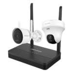 Kit IP Inalámbrico 2 Megapíxel / NVS 4 Canales / 1 Cámara Bala Exterior + 1 Cámara Turret Interior con Lente 2.8 mm y Dual Light / Audio Bidireccional (Micrófono y Bocina) / Soporta Micro SD de 512 GB