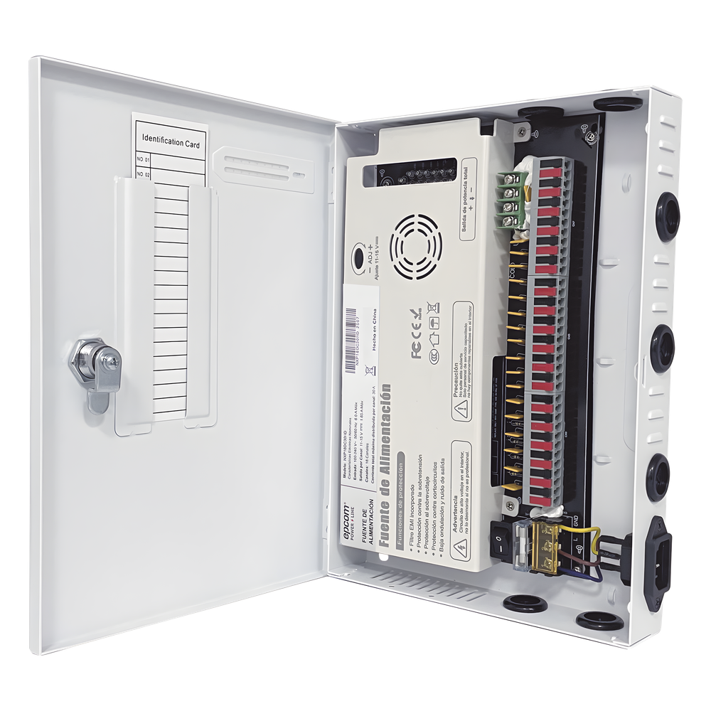 Fuente PREMIUM | 11-15 V | 18 canales | 30 A | Compatible con cámaras 4K | Alta tecnología en seguridad | Doble ventilador | Filtro de Ruido por canal | Diseño de alta gama.