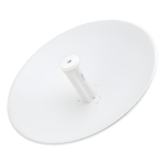 PowerBeam airMAX AC hasta 450 Mbps, frecuencia 5 GHz (5150 - 5875 MHz) con antena tipo plato de 27 dBi, radomo incluido