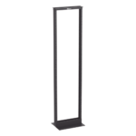 Rack de Dos Postes Estándar de 19 in, Rieles Numerados y Roscados #12-24, Fabricado en Aluminio, 45 Unidades de Rack, Color Negro