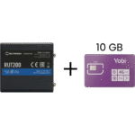 Router Teltonika LTE/4G RUT200 + SIM de YOBI de 10GB por Mes durante un año de servicio (solo datos)