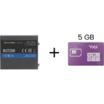Router Teltonika LTE/4G RUT200 + SIM de YOBI de 5GB por Mes durante un año de servicio (solo datos)