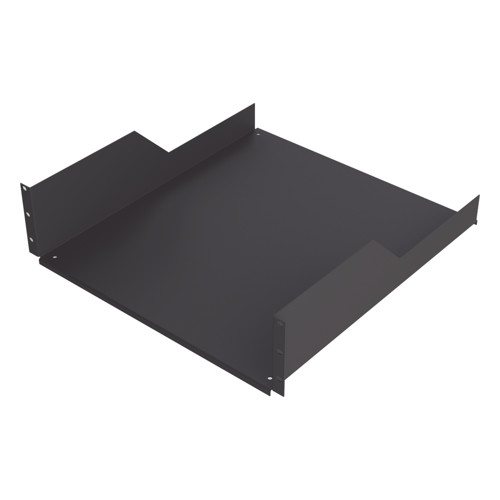 Charola para Soportar Equipos en Rack de 19 in, Profundidad de 50 cm, Color Negro, 3U