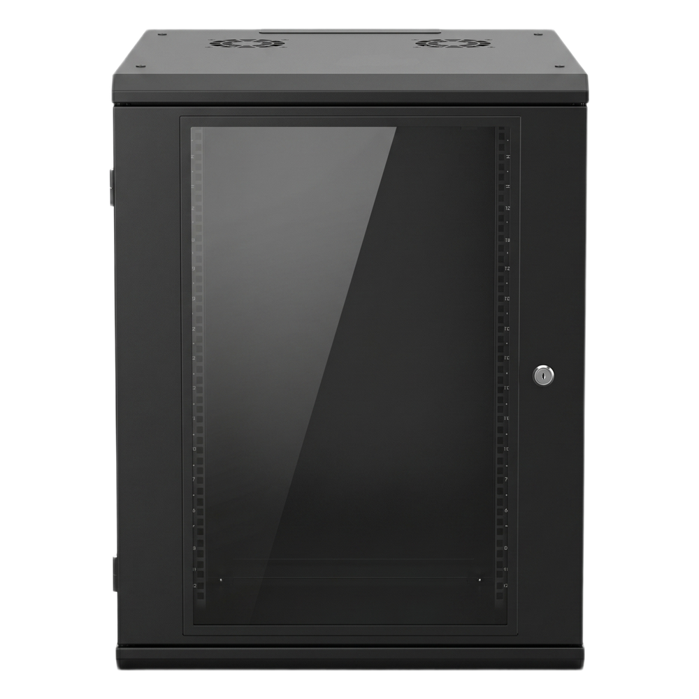 Gabinete de Pared 16U de 635 mm de Profundidad, Rack de 19 in en Acero Reforzado: Compacto y Resistente para Soluciones Profesionales