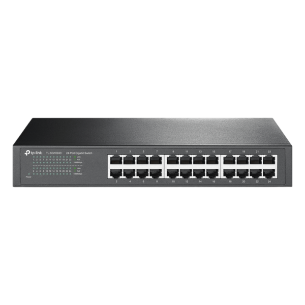 Switch Gigabit no administrable de 24 puertos 10/100/1000 Mbps para escritorio/rack