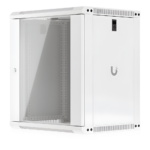 UACC Rack Cabinet 12U (550 x 450 mm) - Gabinete Cerrado para Montaje en Pared con Puerta de Vidrio Templado, Totalmente Ensamblado con Ventiladores Integrados y Paneles Removibles