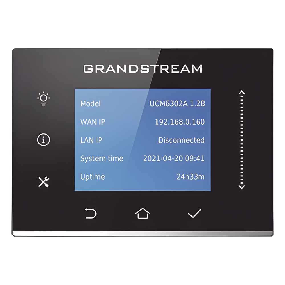 IP-PBX UCM6302A / 500 Usuarios / 75 Llamadas Simultáneas / 2 FXO + 2 FXS / 3 Puertos Gigabit PoE+ / Solución Híbrida On-Premise y Cloud
