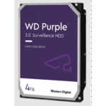 Disco Duro WD Purple Surveillance / 4TB / SATA 6Gb/s / 3.5" / Tecnología AllFrame / 180TB año Workload / Soporte 64 Cámaras HD / 16 Bays / Componentes Anti-Corrosión / 3 Años Garantía