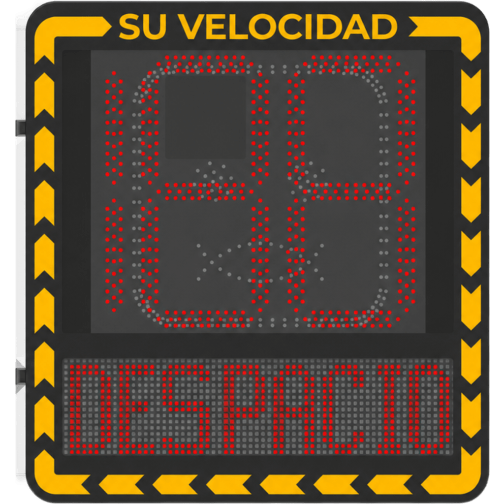 Radar Medidor de Velocidad / Pantalla LED / Detección en Tiempo Real / Rango de Detección de 100 Mts / Hasta 32 Objetivos Detectados / IP66 / Ethernet - Imagen 2
