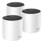 Kit 3 Routers Inalámbricos MESH Interior para Hogar / Doble Banda Wi-Fi 6 AX3000 Mbps / 3 Puerto Gigabit WAN/LAN / 2 Antenas Internas / Administración Mediante la App Deco (iOS, Android) / Protección HomeShield