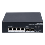 Switch Industrial con UPS / Administrable Gigabit / 3 Puertos Gigabit PoE+ (30 W) + 1 Puertos Gigabit PoE++ (90 W) / 2 Puertos SFP / 120 W Total / 48 a 57 VCD / Ideal para Proyectos / 300 Metros de Distancia
