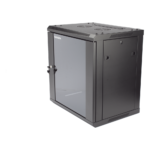 Gabinete para Montaje en Pared - Piso / Puerta de Cristal Templado / Cuerpo Fijo / 12 Unidades de Rack / 19" / Fabricado en Acero