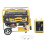 Generador a Gasolina / Planta de Emergencia con Encendido Automático, 6.5KW, 220Vac 2 Fases, Jaula con Ruedas para Fácil Traslado