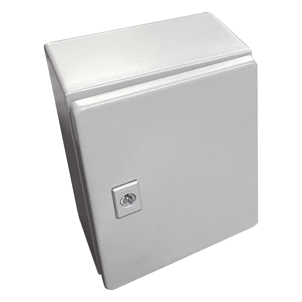 Gabinete de Acero, Nema 4 -IP 66 de 40 x 40 x 20 cm con Platina y certificado UL.