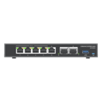 4 en 1: Firewall Nueva Generación, Router, IP PBX (24 usuarios / 8 llamadas), Switch Gigabit de 5 Puertos (4 PoE) y 2 Puertos SFP 2.5 Gigabit / Todos los puertos son configurables WAN/LAN, máximo 3 x WAN