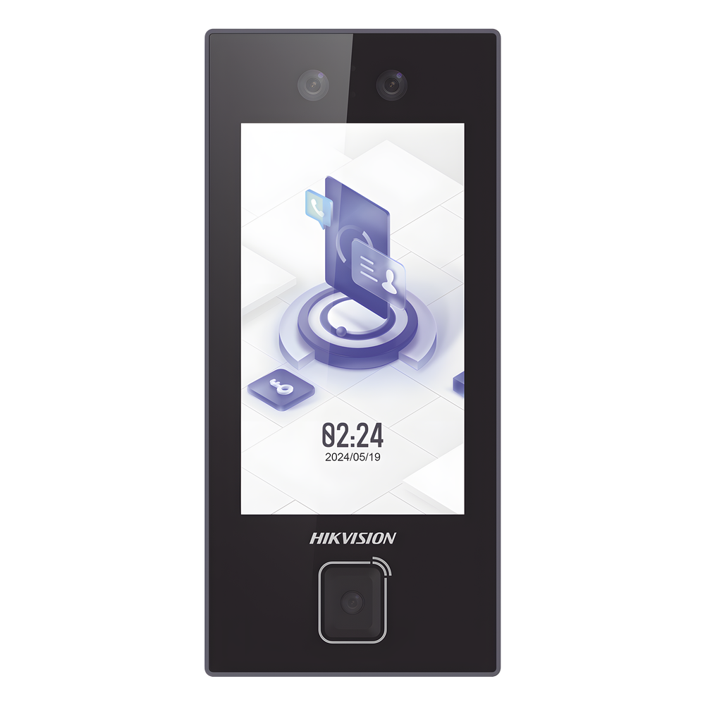 Terminal Facial MinMoe DS-K1T344MBWX-QRE1 / Lector QR Fisico Ultra Rapido / 3000 Rostros / Tarjetas MIFARE / Pantalla 4.5" / Hik-Connect Teams / IP65 / PoE WiFi / HIK-IA / SIP - Imagen 2