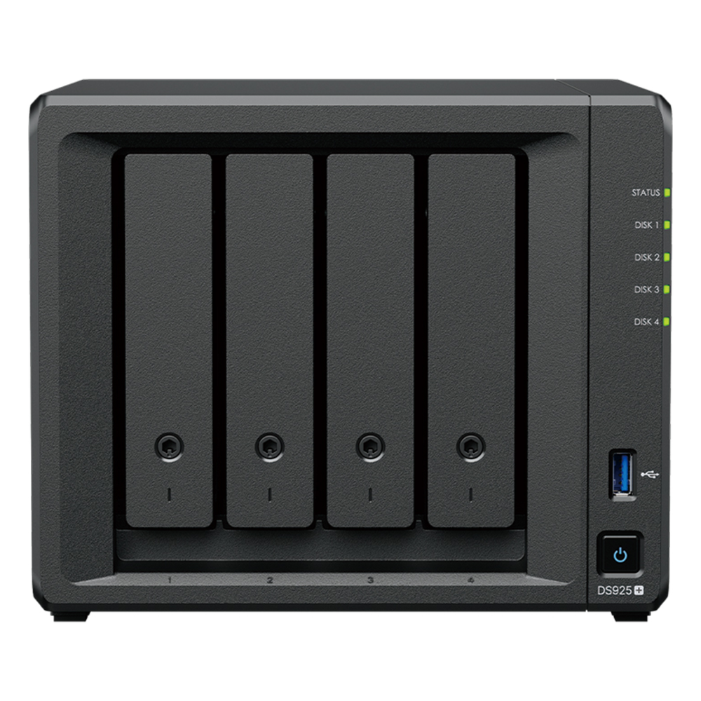NAS DiskStation DS925+ | 4 Bahías | Expandible a 9 Bahías | 2 Puertos 2.5GbE | 2 Ranuras M.2 NVMe | AMD Ryzen V1500B | 4 GB DDR4 ECC | Hasta 565 MB/s Escritura Secuencial | Compatible con RAID | Synology DSM. - Imagen 2