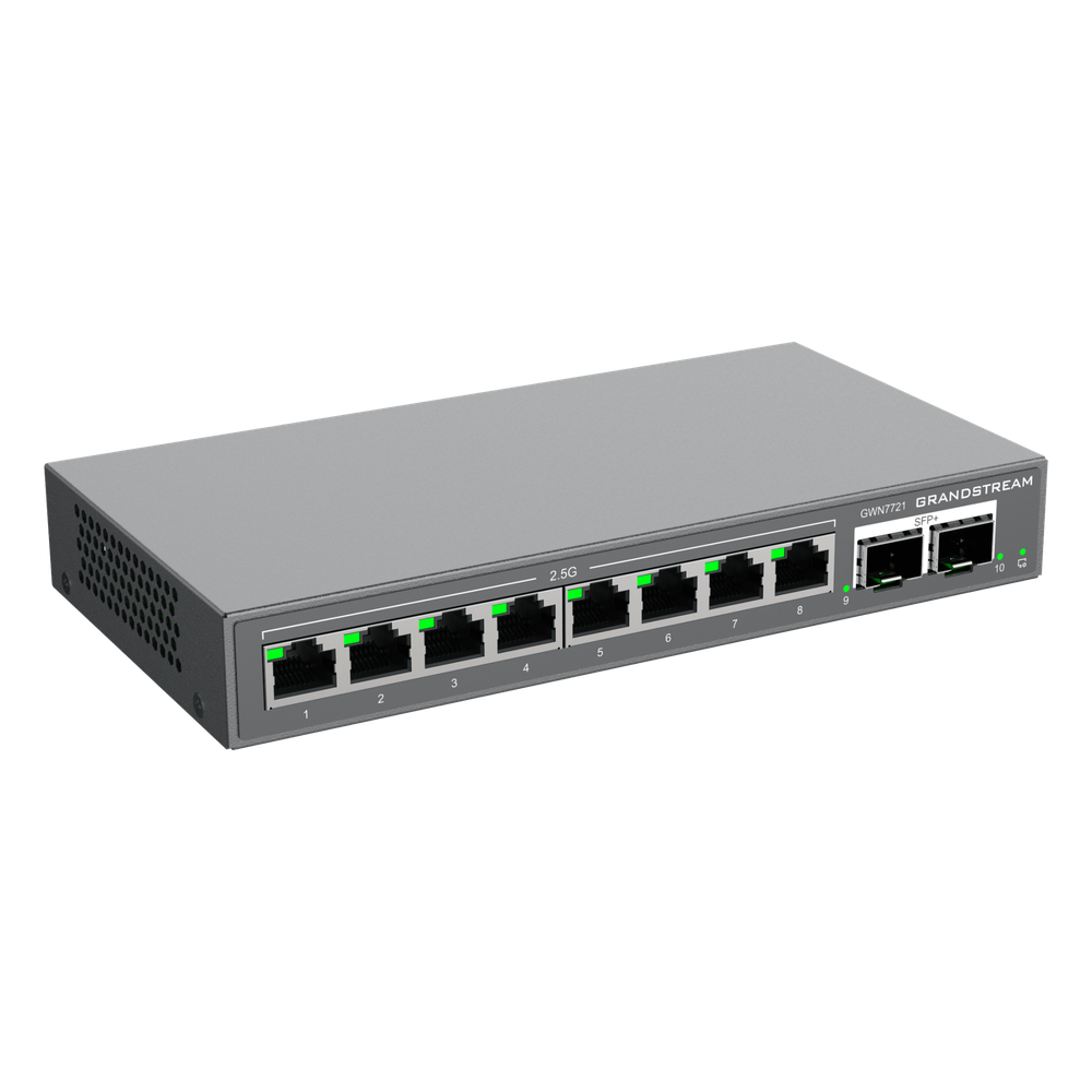 Switch L2 Lite Administrable de 10 Puertos / 8 Puertos Ethernet 2.5 Gigabits / 2 Puertos SFP+ 10 Gigabits / VLAN / QoS / Montaje en Escritorio o Pared / Compatible con GDMS - Imagen 2