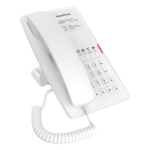 Teléfono IP Hotelero / 2 Líneas SIP / 5 Teclas Programables / Puerto USB-A de Carga / PoE 802.3af / Diseño Blanco / Audio HD Manos Libres - Imagen 2