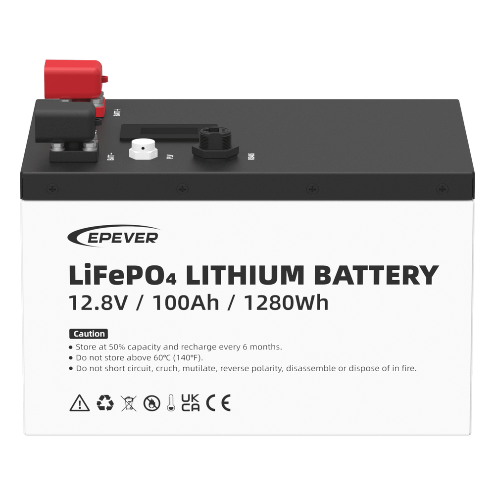 Batería de Litio LiFePO4 / 12.8 Vcc / 100 Ah / 1.28 kWh / Pantalla LCD / Carcasa Metálica - Imagen 2