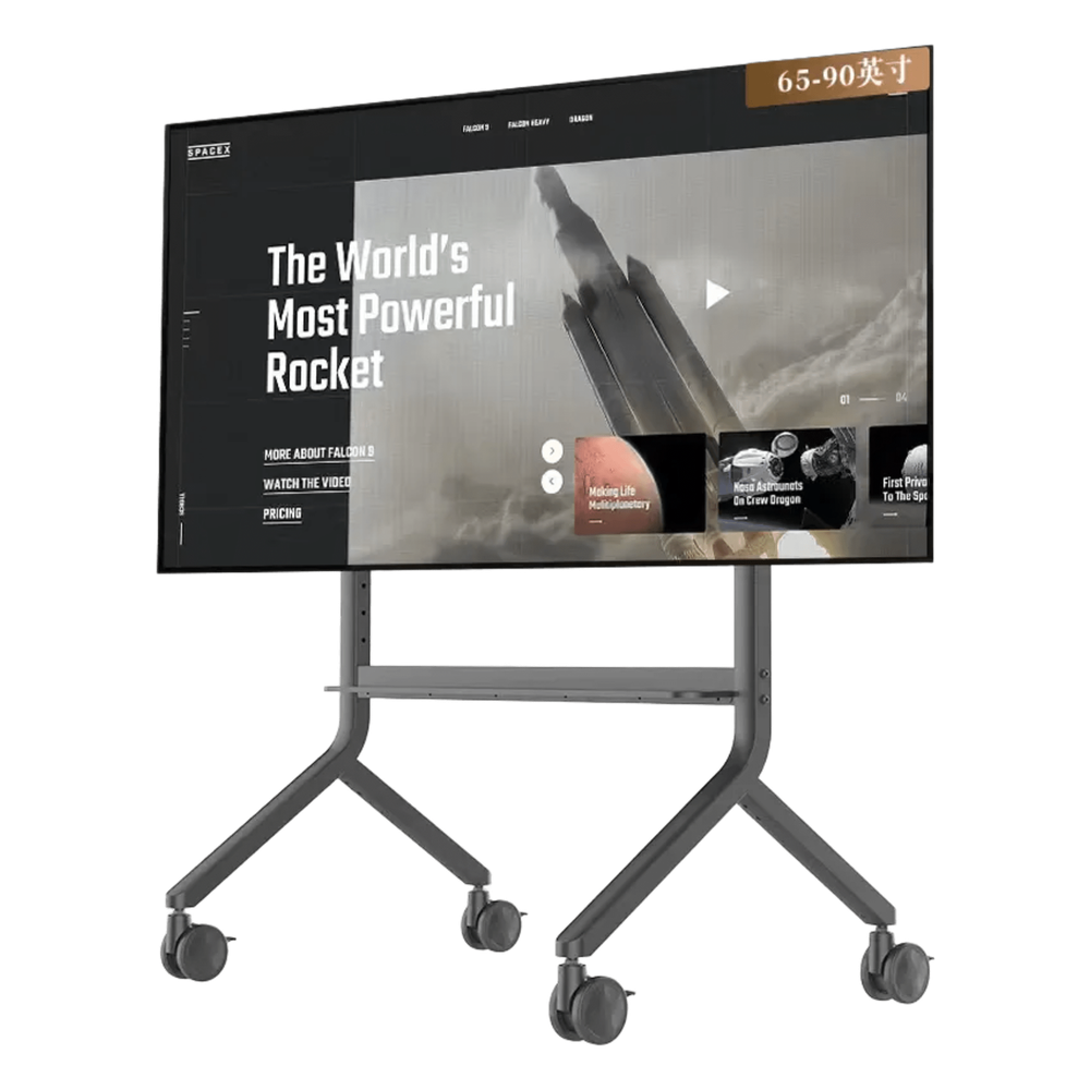 Soporte de Pantalla con Ruedas / Compatible con Monitores de 55"a 90" / Base para Colocar Accesorios Adicionales / Vesa 200*200 - 800*500/ Carga máxima: 90.9Kg (200Lbs) - Imagen 2