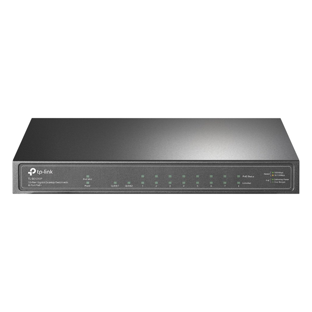 Switch de escritorio PoE+, no Administrable 8 puertos 10/100/1000 Mbps + 1 puertos 10/100/1000 Mbps (Uplink) + 1 puerto SFP, 63W - Imagen 2