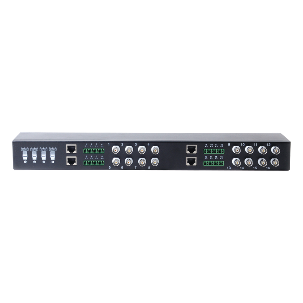 (TRANCEPTOR) RECEPTOR DE VIDEO PASIVO DE 16 CANALES / Resolución 4K / Compatible con cable UTP Cat 5e/6 / Compatible con HD-TVI/CVI/AHD/CVBS / TODO INCLUIDO PARA RACK / Protección Interconstruida contra sobretensión. - Imagen 2