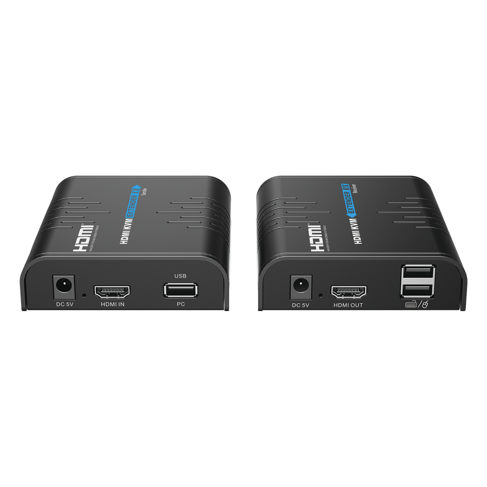 Kit extensor KVM (HDMI y USB) hasta 120 metros | Resolución 1080P @ 60 Hz | Soporta STP y UTP CAT6 | Soporta Switch Gigabit para control KVM múltiple | Soporta hasta 253 receptores | Transmite el Video y Controla tu DVR vía USB - Imagen 2