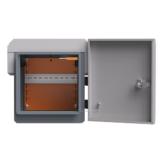 Gabinete de Acero Ventilado para Exterior 250 x 250 x 180 mm con Rieles DIN y 4 Placas Laterales para Montaje de Equipos por Fuera - Imagen 2