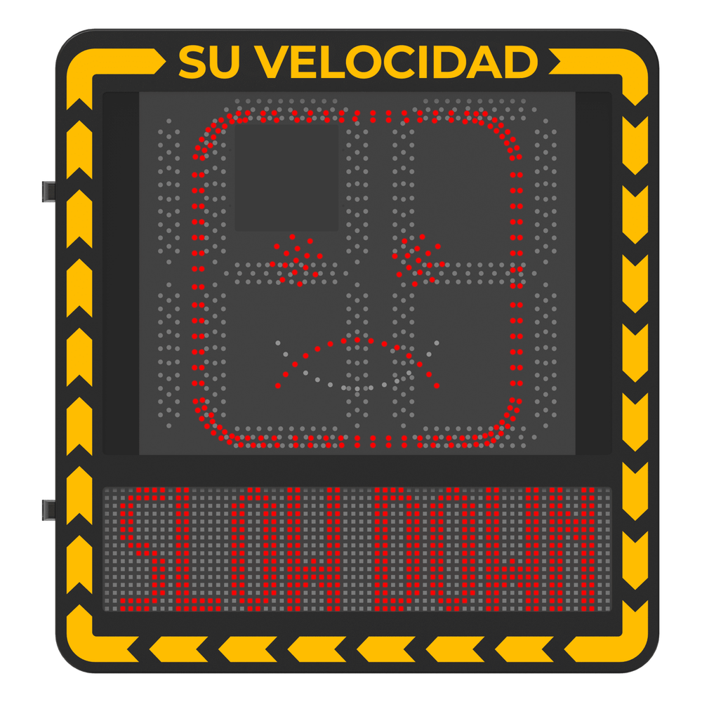 Radar Medidor de Velocidad / Pantalla LED / Detección en Tiempo Real / Rango de Detección de 100 Mts / Hasta 32 Objetivos Detectados / IP66 / Ethernet - Imagen 3