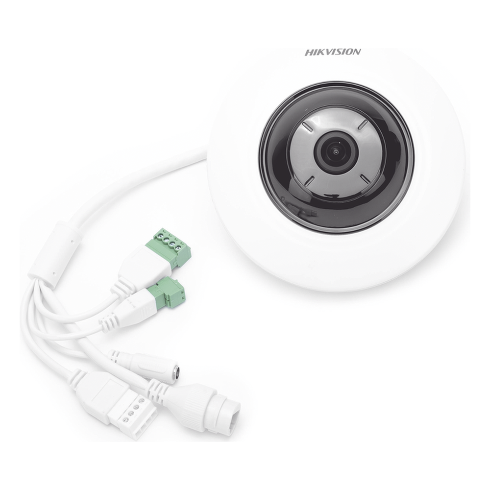 Mini Fisheye IP 5 Megapixel / Panorámica 180° - 360° / Microfono Integrado / 8 mts IR / Uso en Interior / PoE / Múltiples Vistas por iVMS-4200 / Alarmas I/O / Micro SD - Imagen 2