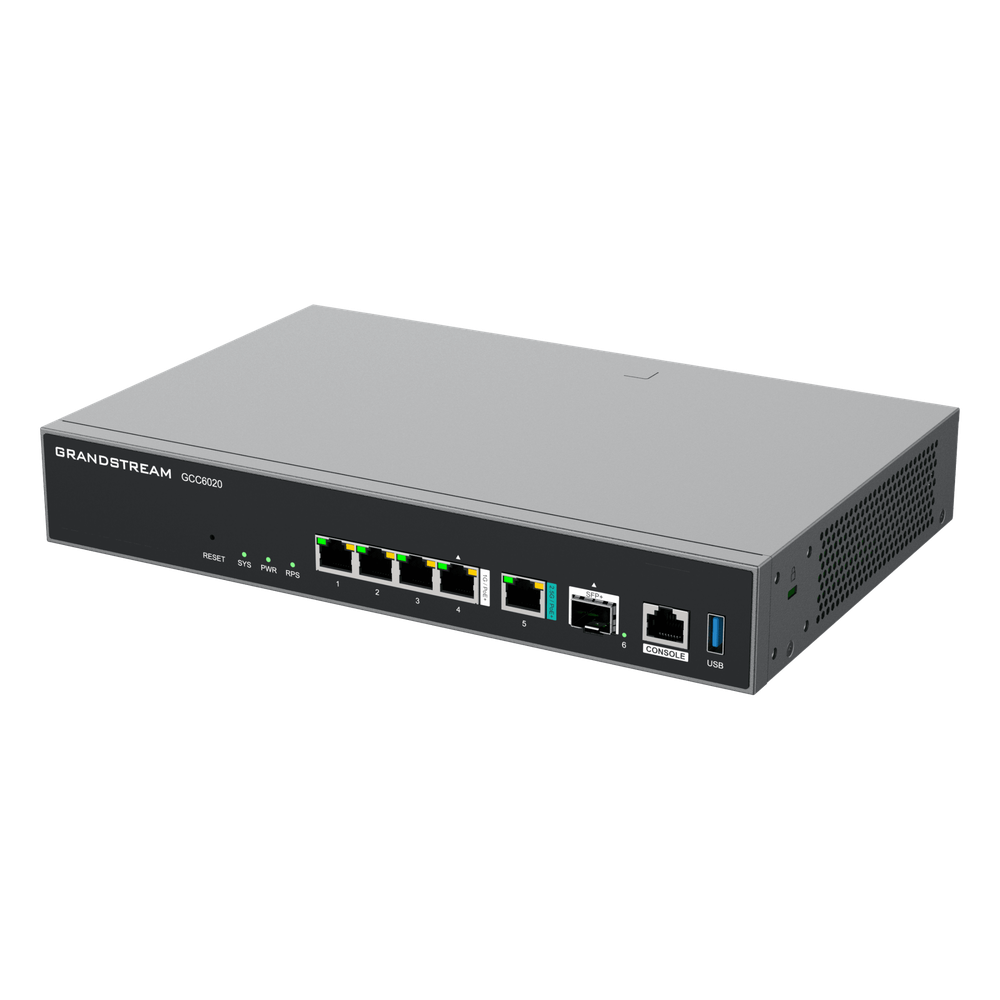 Dispositivo de Convergencia de Redes GCC6020 / Router VPN / Firewall de Próxima Generación / IP PBX / Switch de Red / 4 Puertos Gigabit Ethernet / 1 Puerto SFP+ 10 Gigabit / 1 Puerto 2.5 Gigabit / Administración en la Nube GDMS / Mont - Imagen 3