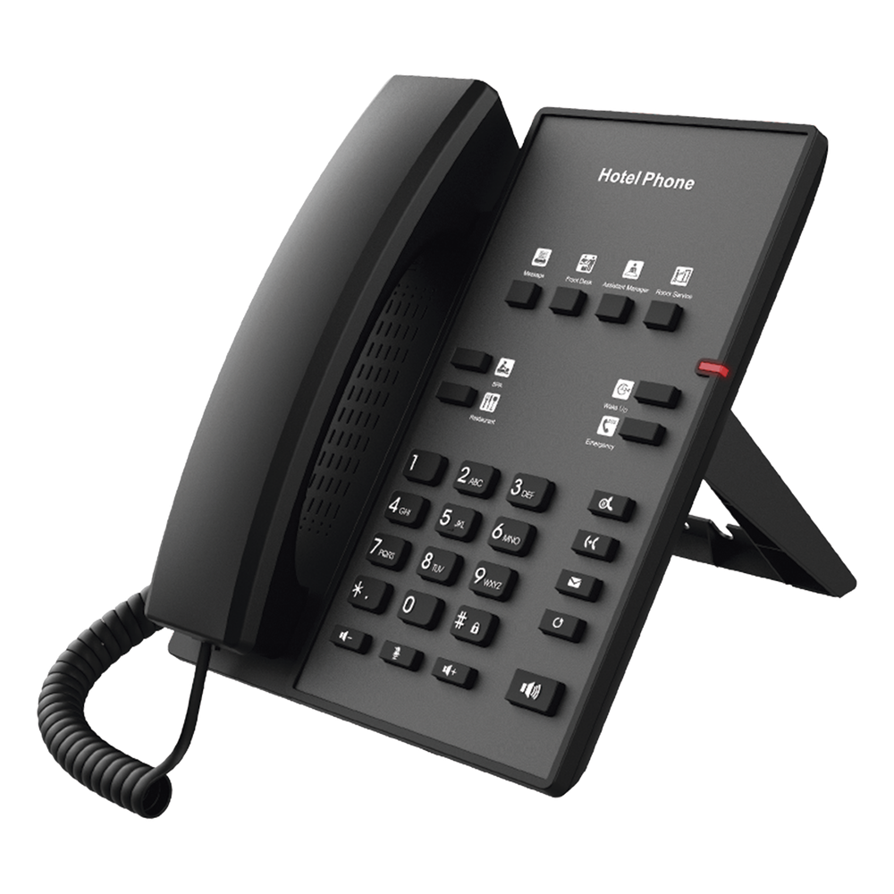 Teléfono IP para Hotelería, profesional con 8 teclas programables para servicio rápido, plantilla personalizable con PoE - Imagen 2