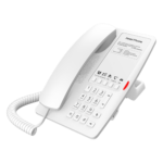 Teléfono IP Hotelero / 2 Líneas SIP / 5 Teclas Programables / Puerto USB-A de Carga / PoE 802.3af / Diseño Blanco / Audio HD Manos Libres - Imagen 3