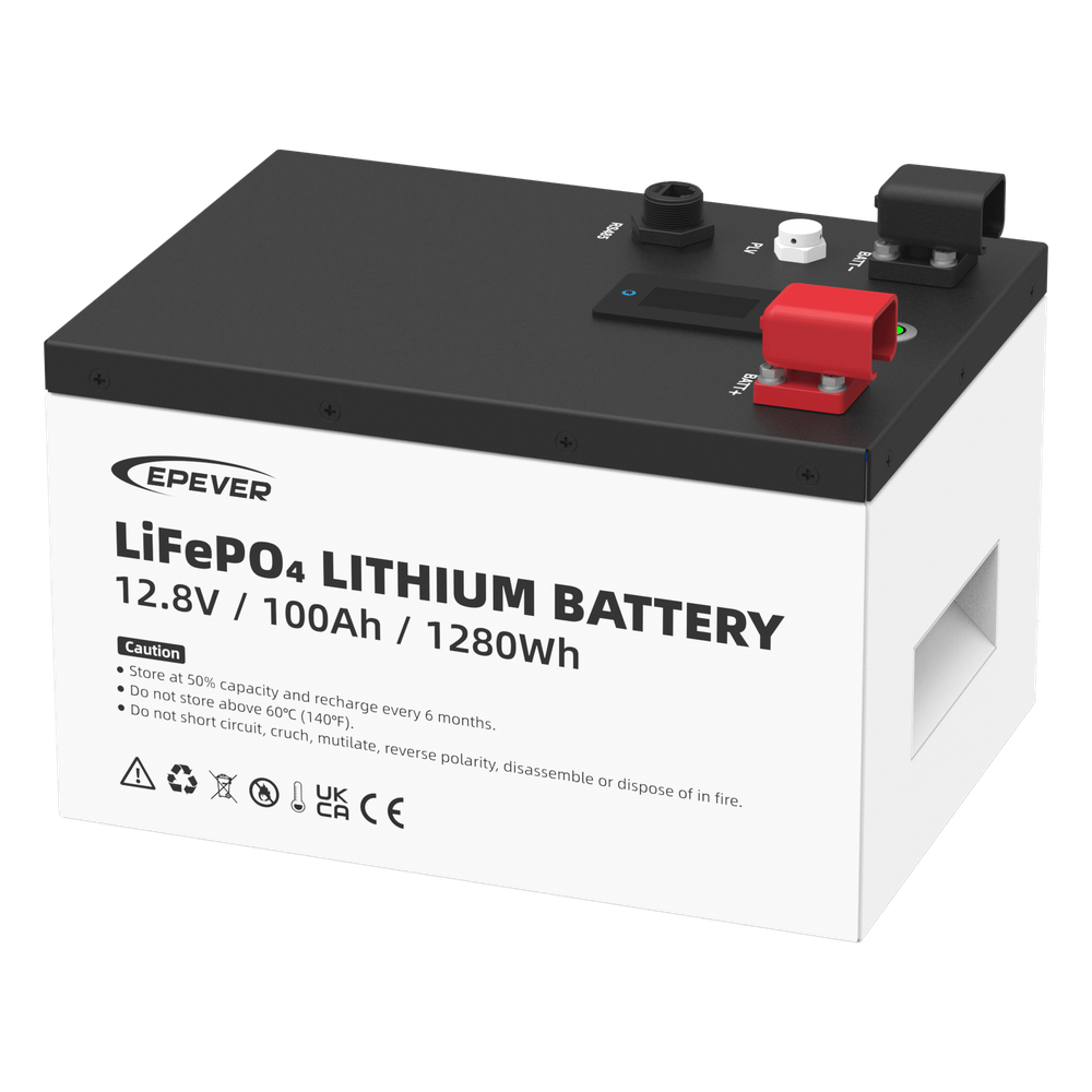 Batería de Litio LiFePO4 / 12.8 Vcc / 100 Ah / 1.28 kWh / Pantalla LCD / Carcasa Metálica - Imagen 3