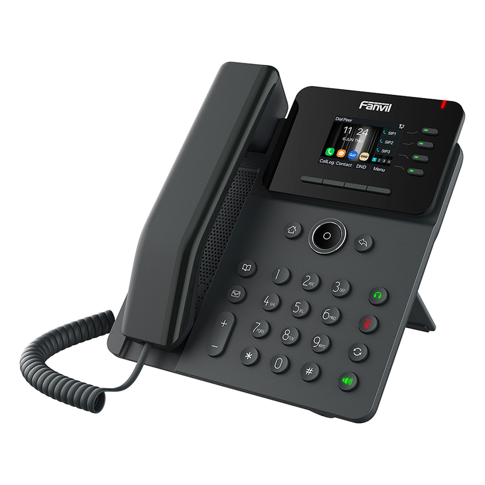 Teléfono IP Wi-Fi Empresarial,Bluetooth, 4 líneas SIP, pantalla a color 2.4", PoE, puertos Gigabit, conferencia local de 6 vías. - Imagen 2